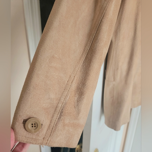 Tan suede jacket like new size M - Picture 5 of 11